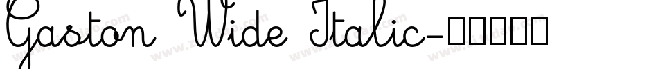 Gaston Wide Italic字体转换